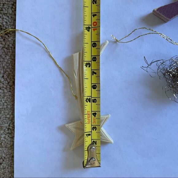 Bundle of 4 European Glass, Metal and Wood Handmade Christmas Ornaments - Picture 11 of 13